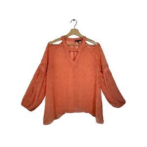 Garcia Orange Long Sleeve Blouse Size Large